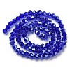 Transparent Electroplate Glass Beads Strands EGLA-A039-T3mm-A06-2