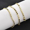Brass Flat Ball Chain Necklaces for Women NJEW-U035-01G-1
