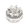 Brass Micro Pave Cubic Zirconia Beads KK-D408-11S-01A-2