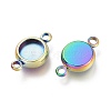 Ion Plating(IP) 304 Stainless Steel Cabochon Connector Settings STAS-I161-03B-M-2