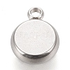 Tarnish Resistant 304 Stainless Steel Pendant Cabochon Settings STAS-K202-03B-P-2
