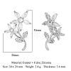 Brass Micro Pave Cubic Zirconia Pendants ZIRC-OY001-44P-2