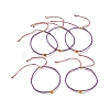 Adjustable Natural Yellow Aventurine Braided Bead Bracelets BJEW-F391-A17-2