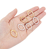 SUPERFINDINGS 24Pcs 2 Colors Brass Open Back Cabochon Connector Settings KK-FH0005-95-3