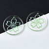 Transparent Resin Pendants RESI-N030-004C-4