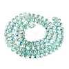Electroplate Transparent Glass Beads Strands EGLA-N057-01A-03-2