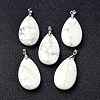 Natural Howlite Pendants G-D084-01P-B16-5