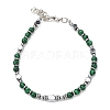 Adjustable 304 Stainless Steel Gemstone Beaded Bracelets FS-WG23DE2-06-1