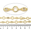 Rack Plating Brass Glass Link Chains CHC-P012-02G-2