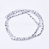 Electroplate Transparent Glass Beads Strands EGLA-E046-H04-2