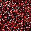 Opaque Picasso Glass Beads SEED-Q039-05A-A05-3