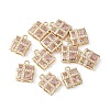 Brass Pave Cubic Zirconia Pendants KK-G462-44KCG-04-3