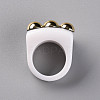 Opaque Acrylic Finger Rings X-RJEW-T010-11-3