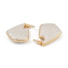 Brass Enamel Stud Earrings EJEW-Q391-01G-03-2