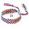Cotton Braided Rhombus Pattern Cord Bracelet FIND-PW0013-003A-23-1