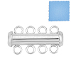 1Pc 925 Sterling Silver Slide Lock Clasps STER-GO0001-72B-1