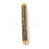 Brass Micro Pave Black  Cubic Zirconia Beads KK-G493-15G-02-1