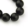 Synthetic Black Stone Beads Strands G508-3-1