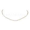 4.5MM Round White Shell Pearl Beaded & 304 Stainless Steel Cable Chain Necklaces for Women NJEW-JN05571-1