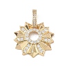 Brass Micro Pave Cubic Zirconia Pendants LS-KK-F939-02D-G-1