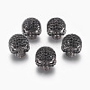 Brass Micro Pave Cubic Zirconia Beads LS-ZIRC-S053-YS040B-3-1