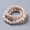 Electroplate Opaque Glass Beads GLAA-F108-10B-07-2