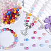210Pcs 7 Colors Transparent Resin UV Reactive Beads RESI-PA0001-40A-4