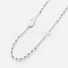 304 Stainless Steel Beaded Necklaces NJEW-F240-12P-2