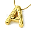 Ion Plating(IP) Initial Letter 304 Stainless Steel Pendant Necklaces NJEW-R265-05G-A-1