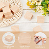 Unfinished Beech Wooden Grooved Square Shape WOOD-WH0124-25-4