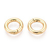 Brass Spring Gate Rings KK-T078-20G-02-2
