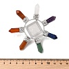 Natural Mixed Stone Pyramid & 7 Chakra Points Energy Generator DJEW-K011-A-4