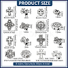 80Pcs 8 Styles Tibetan Style Zinc Alloy Beads TIBEB-FG0001-01-2