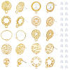 SUPERFINDINGS 40Pcs 10 Style Alloy Stud Earring Findings FIND-FH0005-73-1