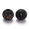 Painted Natural Wood Beads LS-X-WOOD-N006-03A-10-2