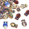 32PCS 8Colors Printed Alloy Pendants ENAM-TA0001-86-10