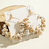 Alloy Resin Shell Shape Dangle Earrings FS-WG8A9F4-07-1