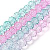 Transparent Painted Glass Beads Strands X1-DGLA-A034-T8mm-A10-2