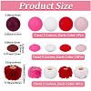 20Pcs 5 Colors Imitation Mink Fur European Beads FIND-PA0001-62B-2