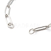 Tarnish Resistant 304 Stainless Steel Paperclip Chains Bracelet Making X-AJEW-JB01038-02-3