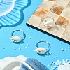 Natural Cowrie Shell Finger Rings RJEW-TA00171-2