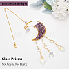 Crystal Chandelier Glass Teardrop Pendant Decorations HJEW-PH01778-01-4