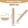 200Pcs Iron Spacer Bar FIND-CA0009-73LG-2