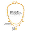 304 Stainless Steel Disc Heart Pendant Double Layer Necklaces for Women WG4F0FA-01-3