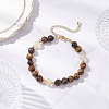 Natural Tiger Eye & Citrine Beaded Bracelets for Women BJEW-JB12239-02-1