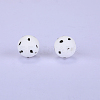 Printed Round Silicone Focal Beads SI-JX0056A-197-1