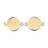 201 Stainless Steel Cabochon Connector Settings STAS-F191-15G-H-1
