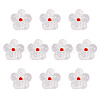 10Pcs Transparent Handmade Bumpy Lampwork Beads LAMP-TADJ0001-48F-2