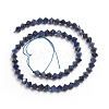 Natural Sodalite Beads Strands G-E560-E01-6mm-2