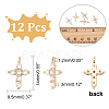CHGCRAFT 12Pcs Brass Micro Pave Cubic Zirconia Pendants KK-CA0003-65-2